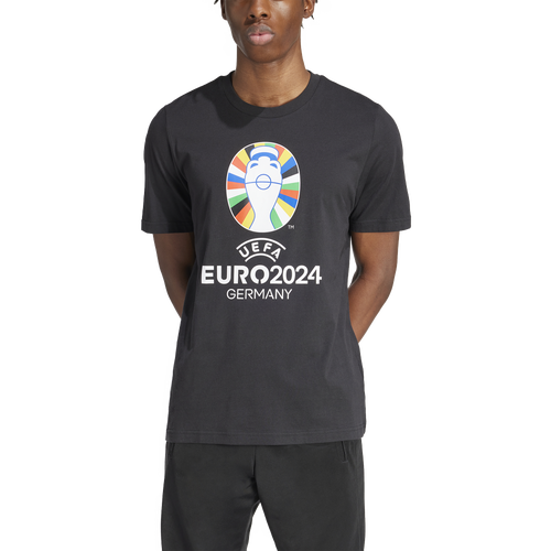 

adidas Mens adidas Euro 24 Oe Soccer T-Shirt - Mens Black Size L
