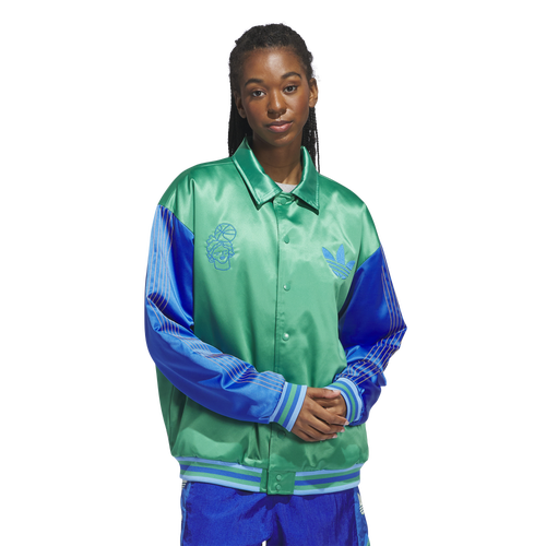 

adidas Originals adidas Originals Hoop York City Basketball Bomber Jacket - Mens Semi Court Green Size S