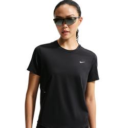Women's - Nike Swift Dri-FIT Standard SS Top - Black/Reflective Silv