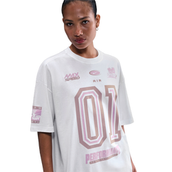Women's - Nike NSW Essential Oversized Short Sleeve T-Shirt - White/Pink
