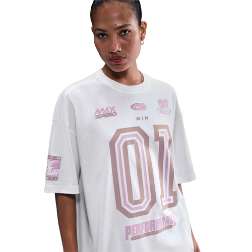 Nike NSW Essential Oversized Short Sleeve T-Shirt - Nike White/Pink