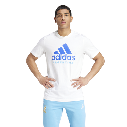

adidas Mens adidas Argentina DNA Graphic T-Shirt - Mens White Size M