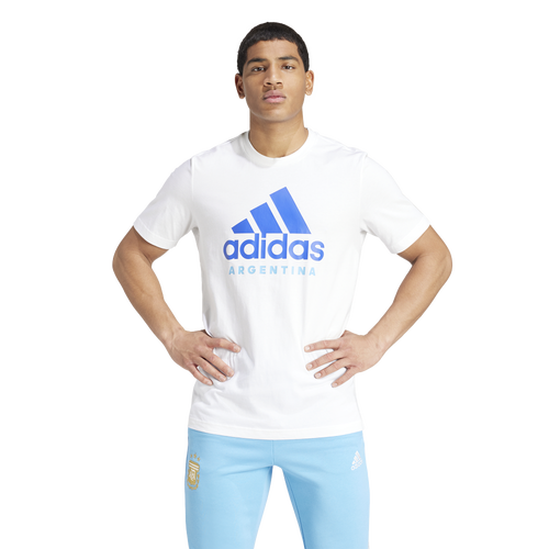 

adidas Mens adidas Argentina DNA Graphic T-Shirt - Mens White Size L