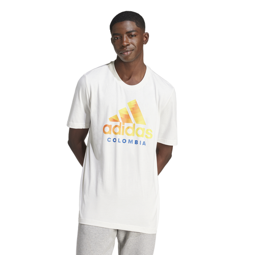 Adidas Originals Mens Adidas Colombia Dna Graphic T-shirt In Cloud White