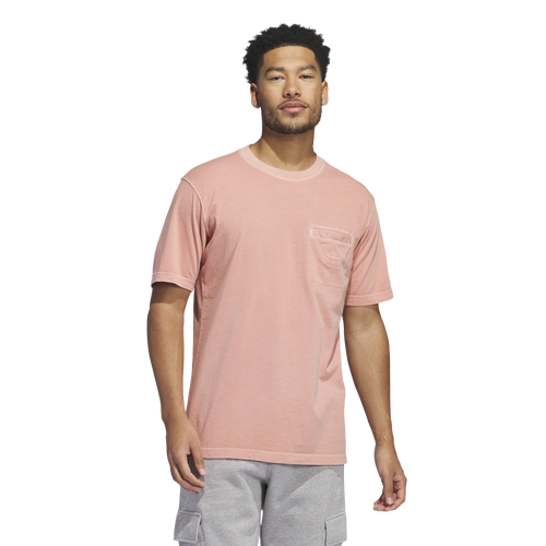 

adidas Originals Mens adidas Originals Trefoil Essentials+ Lifestyle Dye Pocket T-Shirt - Mens Wonder Clay Size L