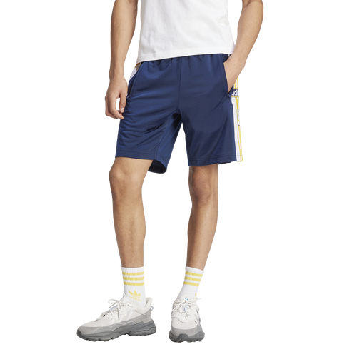 

adidas Originals Mens adidas Originals adicolor adiBreak Lifestyle Shorts - Mens Night Indigo/White/Bold Gold Size XXL