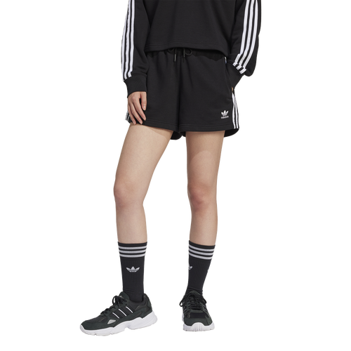 

adidas Originals Womens adidas Originals 3-Stripes FT Shorts - Womens Black/White Size L