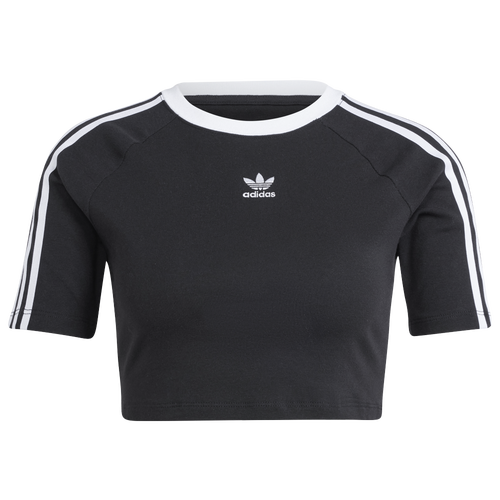 Adidas Originals Women s 3 Stripes Baby Tee XL Black