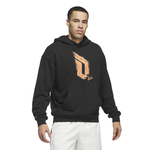 

adidas Mens adidas Dame Graphic Basketball Hoodie - Mens Black Size XL
