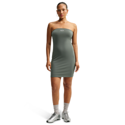 Women's - Nike Street Tube Dress - Camo Green/Metallic Silver