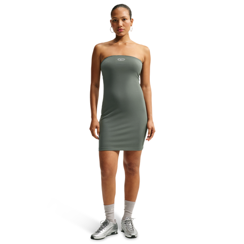 WOMENS - Nike Street Tube Dress - Camo Green/Metallic Silver