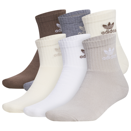 

adidas Originals Mens adidas Originals Trefoil 6 Pack Quarter Socks - Mens Wonder Beige/Wonder White/Earth Strata Size M