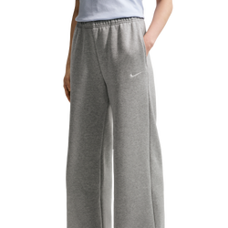 Women's - Nike Studio Fleece STD Wide Leg Pants - Sail/Dark Grey Heather