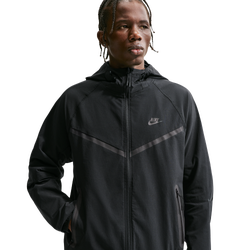 Men's - Nike Drifit Tech Woven Windrunner FZ Jacket - Black/Black/Black