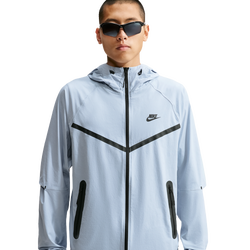 Men's - Nike Drifit Tech Woven Windrunner FZ Jacket - Light Armory Blue/Light Armory Blue/Black