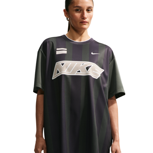 Nike Striped Jersey Mini Dress - Nike Gridiron/White Camo Green