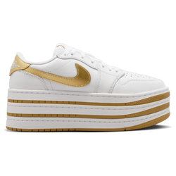 Women's - Jordan Aj1 Triple Stack SE - White/Metallic Gold/White