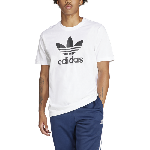 Shop Adidas Originals Mens  Trefoil T-shirt In White/black