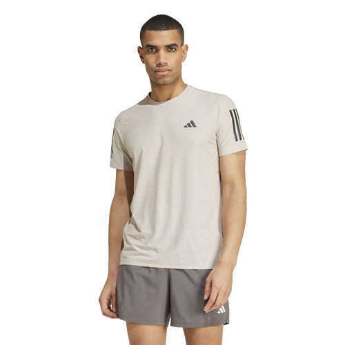 

adidas Mens adidas Own The Run Aeroready Running Short Sleeve T-Shirt - Mens Wonder Beige Size M
