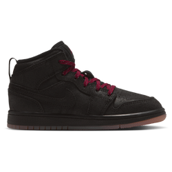 Boys' Preschool - Jordan Air Jordan 1 Mid SE - Black/Red/Brown