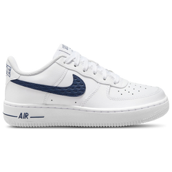Boys' Grade School - Nike Air Force 1 Low - White/Navy