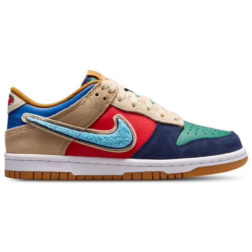Boys Nike Dunk Low - Boys' Grade School Basketball Shoes Blue/Red Size 04.5