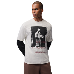 Men's - Jordan Love Letter Photo T-Shirt  - Soft Pearl