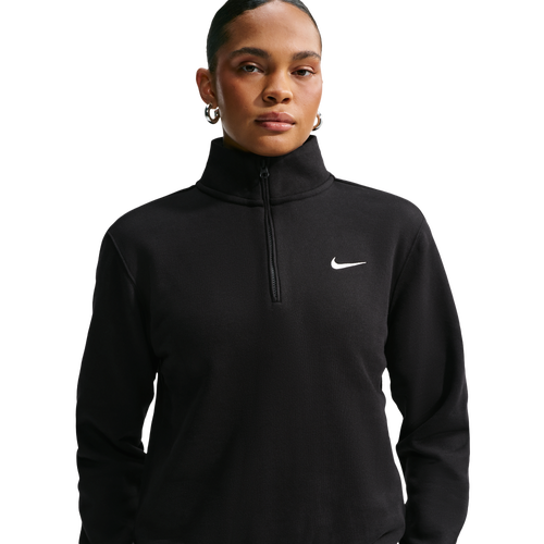  - Nike Studio Fleece Midweight Quarter Zip - Total Black/Sail