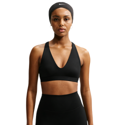 Women's - Nike Dri-FIT Indy Strappy Bra - Black/White