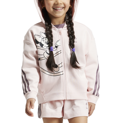 Girls' Preschool - adidas Disney x Minnie & Daisy Track Top - Shadow Fig/Off White/Sandy Pink