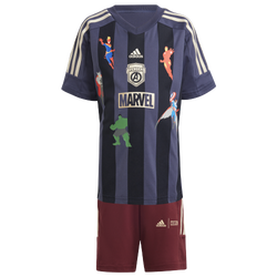 Boys' Preschool - adidas Marvel's Avengers x T-Shirt and Shorts Set - Ink/Shadow Navy/Wonder Gold Metallic