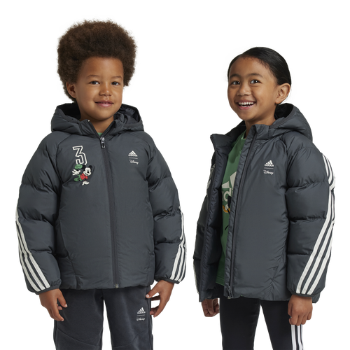 

adidas Boys adidas Disney x Mickey Mouse Jacket - Boys' Preschool Carbon/Off White Size XXS