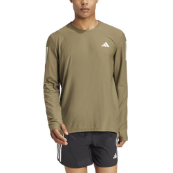 Men's - adidas Own The Run Aeroready Running L/S T-Shirt - Olive Strata