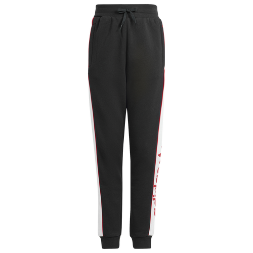 

adidas Originals adidas Originals NY Fleece Pants - Boys' Grade School Black/White/Red Size S