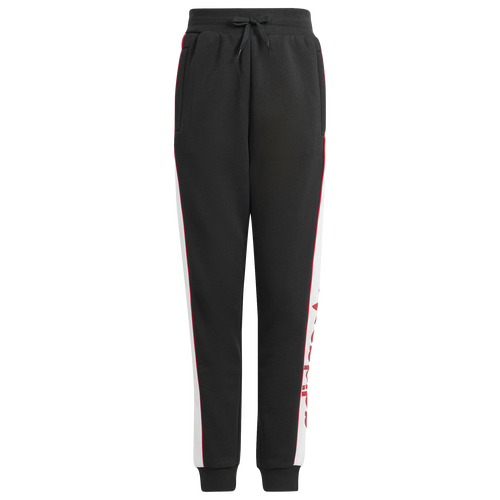 

adidas Originals adidas Originals NY Fleece Pants - Boys' Grade School Black/White/Red Size M