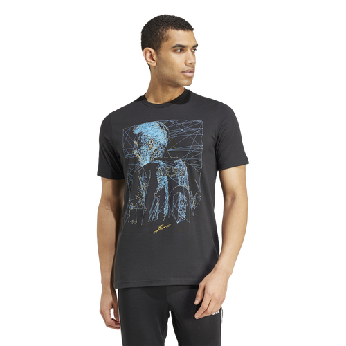 

adidas Mens adidas Messi Soccer Graphic T-Shirt - Mens Black Size M