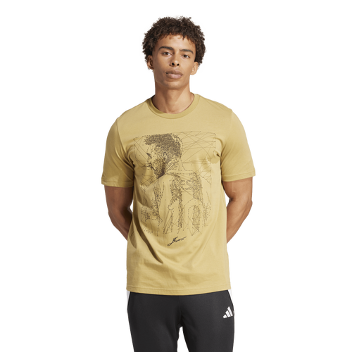 

adidas Mens adidas Messi Soccer Graphic T-Shirt - Mens Khaki Size M