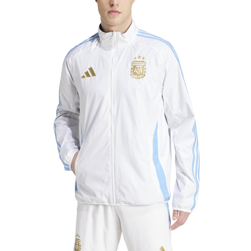

adidas Mens adidas Argentina 2024 Anthem Jacket - Mens White/Lucid Blue Size XXL