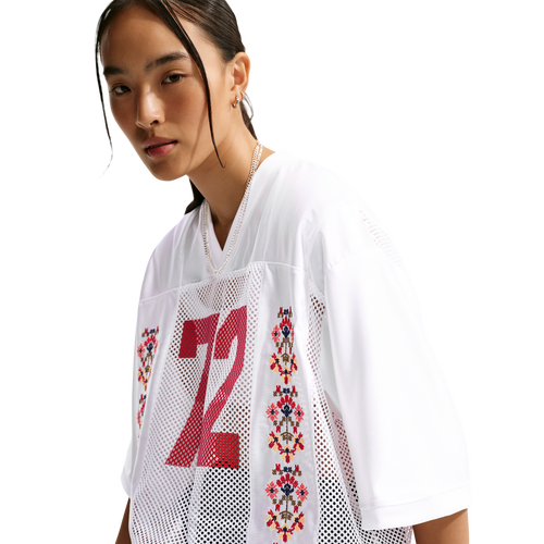 Nike GX Short Sleeve Street Jersey - Nike White/University Red