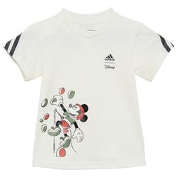 Boys' Toddler - adidas Disney Mickey Mouse T-Shirt - Carbon/Bright Red/Off White