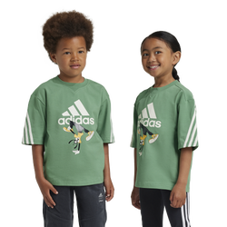 Boys' Preschool - adidas Disney Mickey Mouse T-Shirt - Preloved Green/Off White