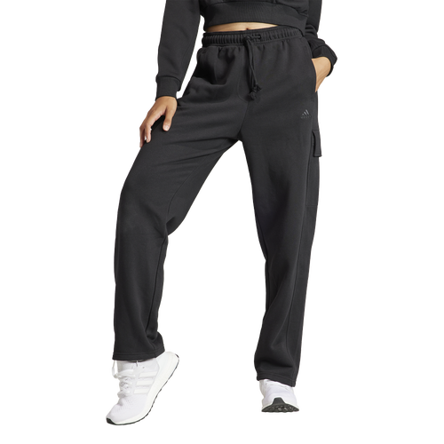  adidas Women's All SZN Fleece Wide Pants, Black, X