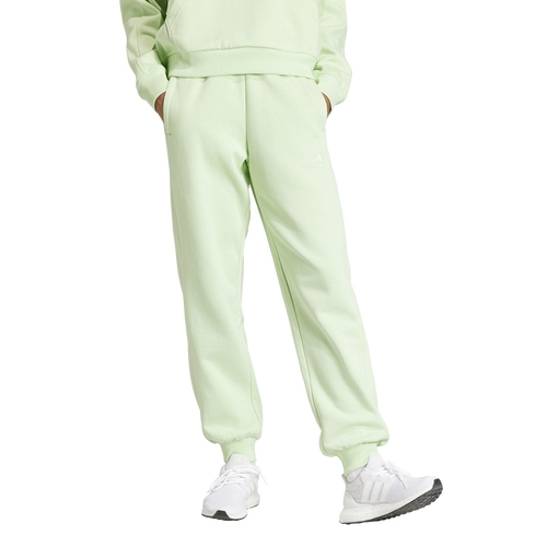 Shop Adidas Originals Womens Adidas All Szn Fleece Loose Pants In Semi Green Spark