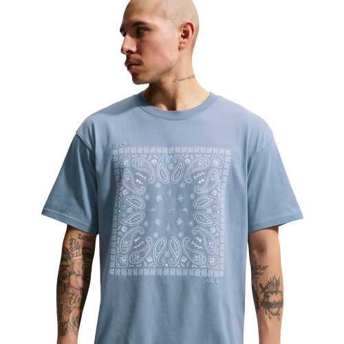 Nike NSW Max90 Short Sleeve Bandana T-Shirt - Nike Blue/White