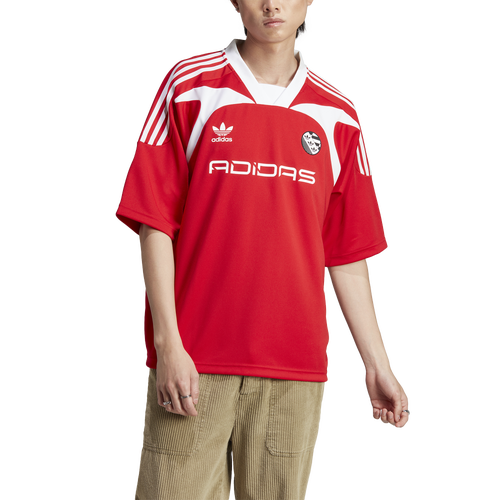 Adidas Originals Mens Adidas Adilenium Short Sleeve Jersey In Red