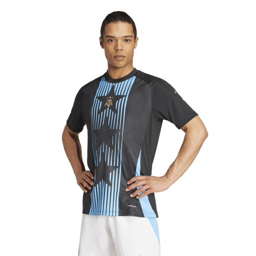 

adidas Mens adidas Argentina Pre-Match Short-Sleeve Jersey - Mens Black/Blue Burst Size M