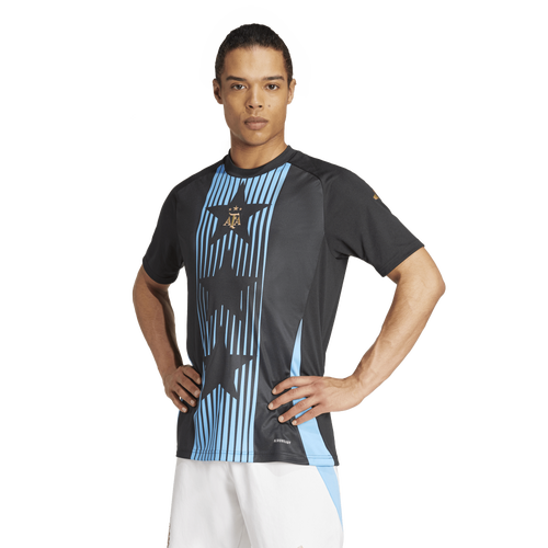 

adidas Mens adidas Argentina Pre-Match Short-Sleeve Jersey - Mens Blue Burst/Black Size S