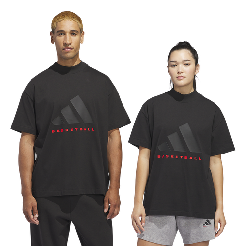  - adidas Basketball Short-Sleeve T-Shirt - Black/Red