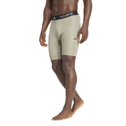 Men's - adidas Techfit Control Short-Tight Training Leggings - Silver Pebble