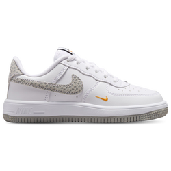 Girls' Preschool - Nike Air Force 1 Low - White/Orange/Grey